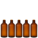 Frasco vidro âmbar fosco R18 sem tampa 100 ml