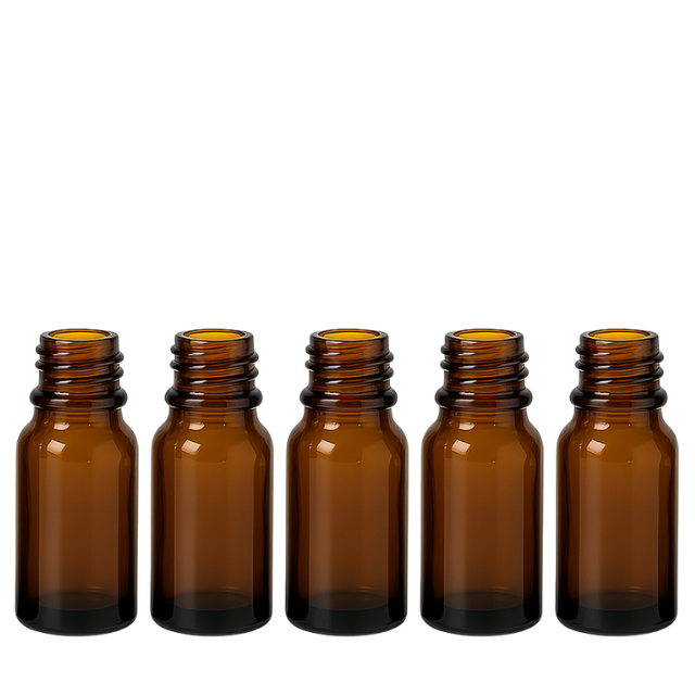 Frasco vidro âmbar sem tampa - 10 ml