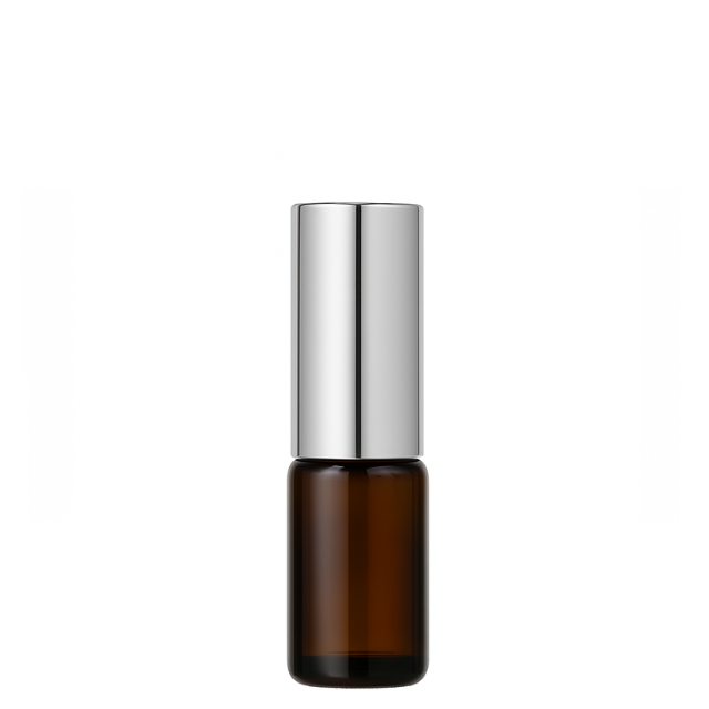 Frasco em vidro âmbar com válvula spray prateada - 10 ml (unidade ou kit)