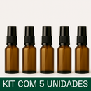 Frasco em vidro âmbar com válvula spray R18 - 20 ml (unidade ou kit)