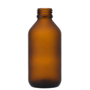 Frasco vidro âmbar fosco R24 sem tampa 200 ml