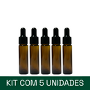 Frascos em vidro âmbar com conta-gotas 10 ml (unidade ou kit)