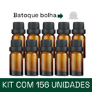 Frasco em vidro âmbar com batoque BOLHA R18 - 15 ml (unidade ou kit)