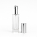 Frasco Luxo transparente com válvula spray prateada - 30 ml (unidade ou kit)