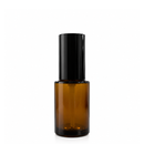 Frasco vidro âmbar ombro reto pump luxo preta 30 ml
