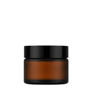 Pote vidro âmbar fosco cosmético 50 g