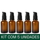 Frasco em vidro âmbar com válvula dosadora - 30 ml (unidade ou kit)