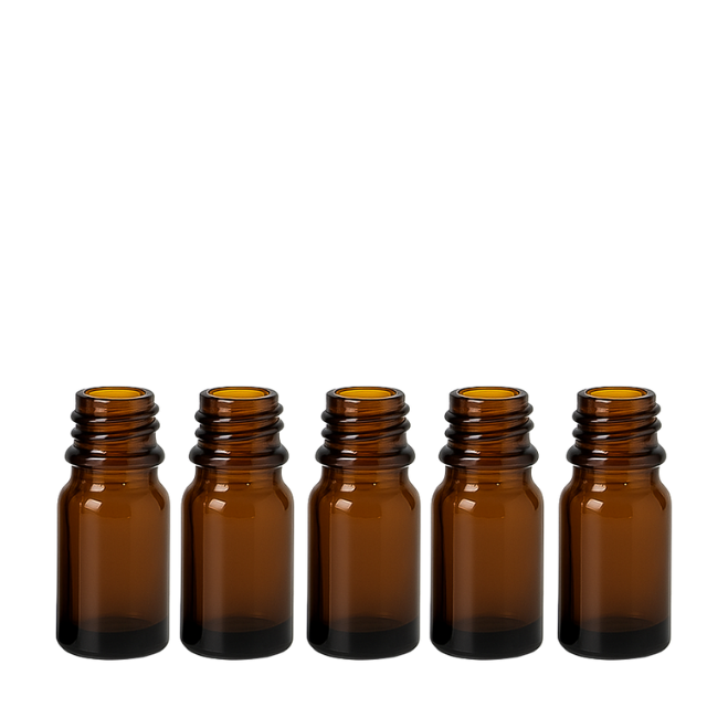Frasco vidro âmbar sem tampa - 5 ml