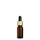 Frasco âmbar com conta-gotas dourado e bulbo preto - 5 ml (unitário ou kit)