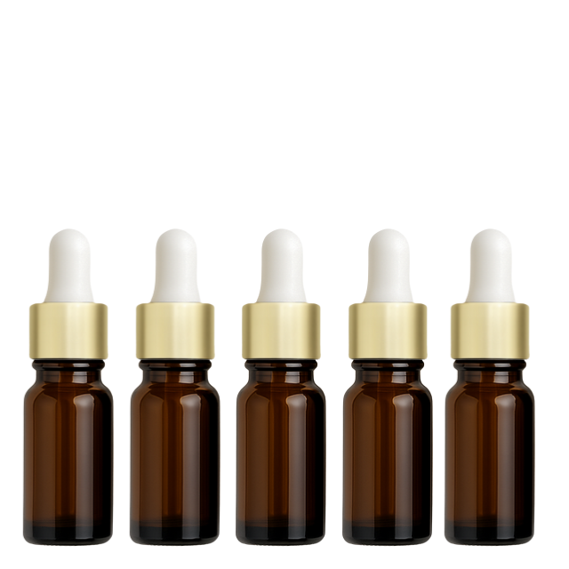 Frasco âmbar com conta-gotas dourado e bulbo branco - 5 ml (unitário ou kit)