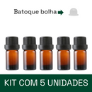 Frasco em vidro âmbar com batoque BOLHA R18 - 5 ml (unidade ou kit)