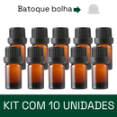 Frasco em vidro âmbar com batoque BOLHA R18 - 5 ml (unidade ou kit)