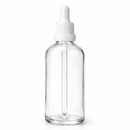 Frasco transparente com conta-gotas PREMIUM R18 - 100 ml (unitário ou kit) Preto / Branco / Verde