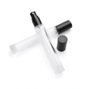 Frasco em vidro transparente luxo com válvula spray preta - 10 ml (unidade ou kit)