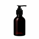 Frasco PET âmbar com válvula PUMP R24 - 100 ml (kit ou unidade)