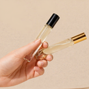 Frasco decant em vidro transparente luxo com válvula spray dourada - 10 ml (unidade ou kit)