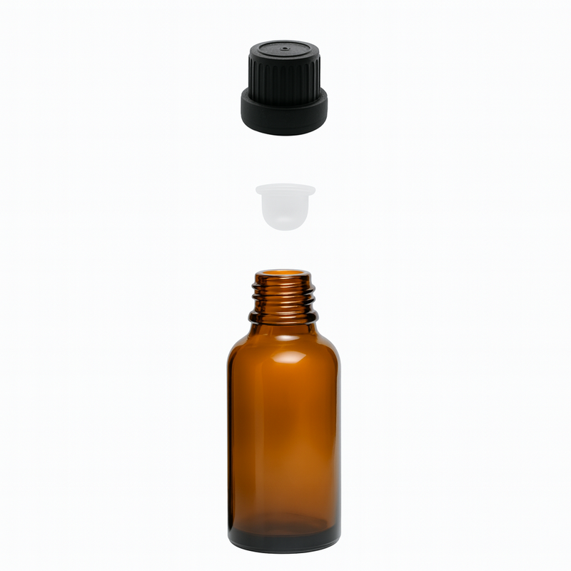 Frasco em vidro âmbar com batoque BOLHA - 10 ml (unidade ou kit)