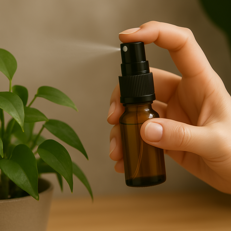 Frasco em vidro âmbar com válvula spray - 10 ml (unidade ou kit)