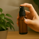 Frasco em vidro âmbar com válvula spray - 15 ml (unidade ou kit)