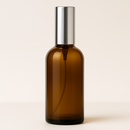 Frasco âmbar com válvula spray R18 prateada - 100 ml (unidade ou kit)