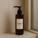 Frasco PET âmbar ombro RETO com válvula PUMP R24 - 200 ml (kit ou unidade)