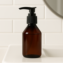 Frasco PET âmbar com válvula PUMP R24 - 100 ml (kit ou unidade)