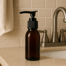 Frasco PET âmbar com válvula PUMP R24 - 60 ml (kit ou unidade)