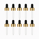 Pipeta de vidro - R18 (tampa dourada e bulbo preto) - kit com 10