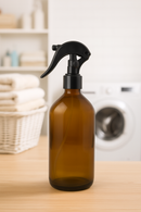 Frasco em vidro âmbar com válvula spray mini gatilho - 500 ml