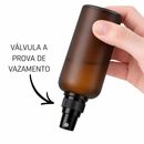 Frasco em vidro âmbar fosco com válvula spray R18 - 100 ml (unidade ou kit)