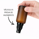 Frasco em vidro âmbar fosco com válvula spray R18 - 30 ml (unidade ou kit)