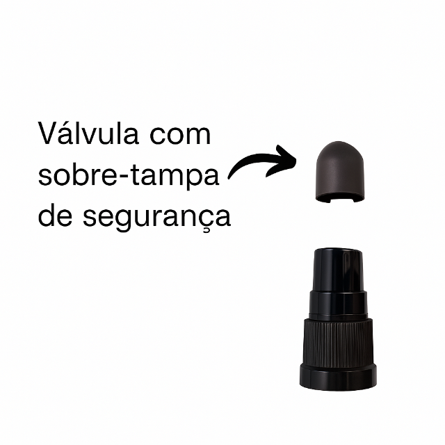 Frasco em vidro âmbar com válvula Pump (dosadora) - 5 ml (unidade ou kit)