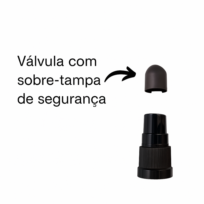 Frasco em vidro âmbar com válvula dosadora - 20 ml (unidade ou kit)