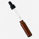 Pipeta ponta redonda de vidro R16 - 70 mm (tampa preta e bulbo preto)