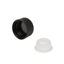 Tampa preta com lacre R24 + batoque bolha  (kit ou unidade)