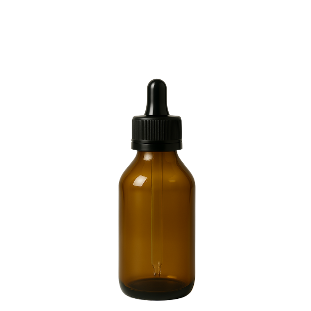 Frasco em vidro âmbar conta-gotas - (60 ou 100 ml)