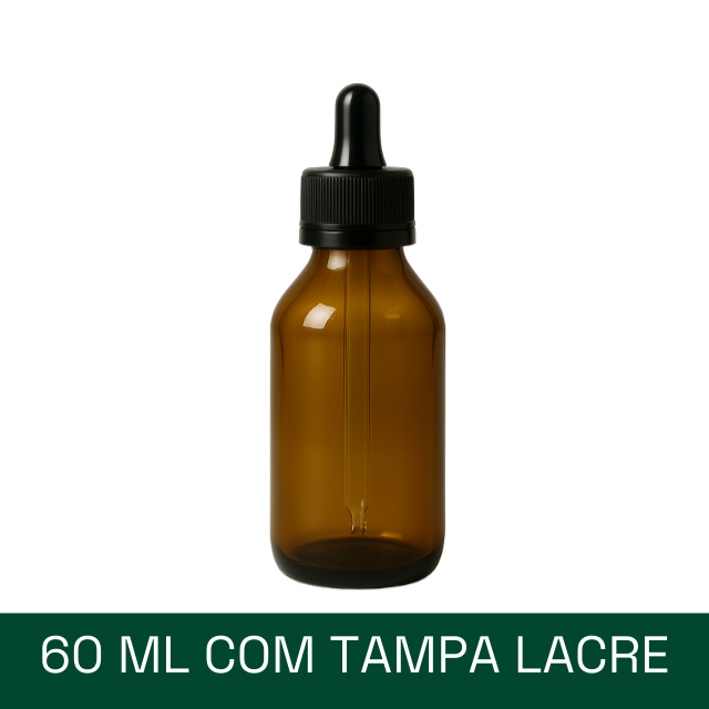 Frasco em vidro âmbar conta-gotas - (60 ou 100 ml)