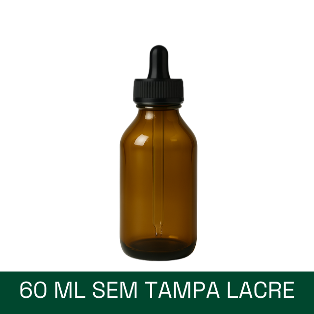 Frasco em vidro âmbar conta-gotas - (60 ou 100 ml)