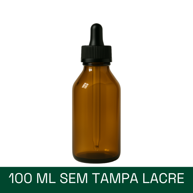 Frasco em vidro âmbar conta-gotas - (60 ou 100 ml)