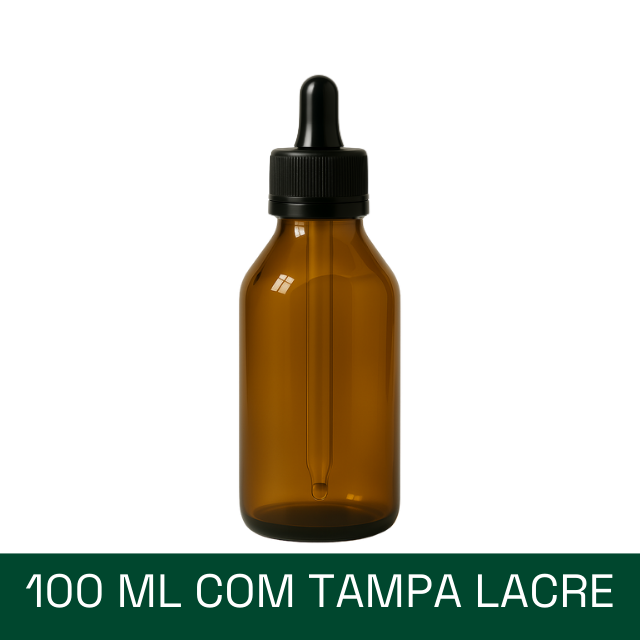 Frasco em vidro âmbar conta-gotas - (60 ou 100 ml)