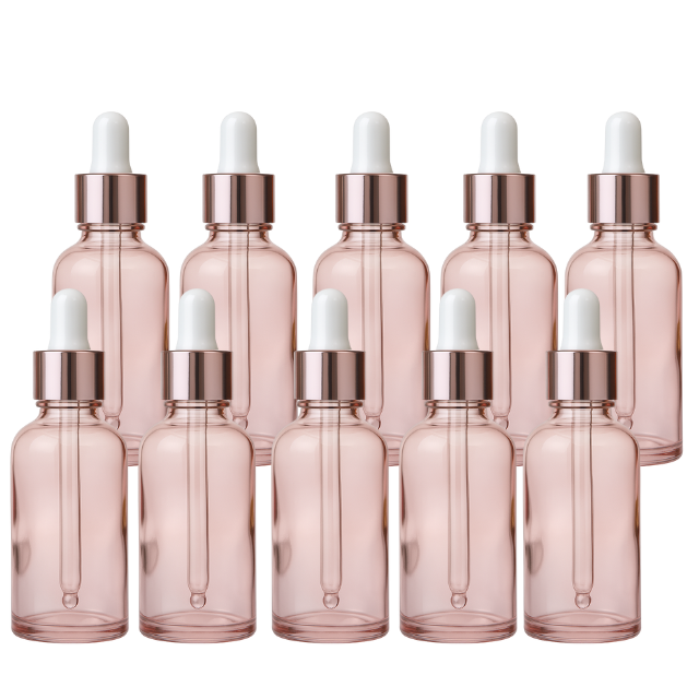 Frasco rosa com conta-gotas branco - 30 ml (kit ou unidade)