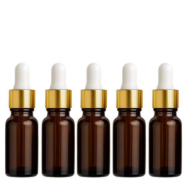 Frasco âmbar com conta-gotas dourado e bulbo branco - 10 ml (unitário ou kit)