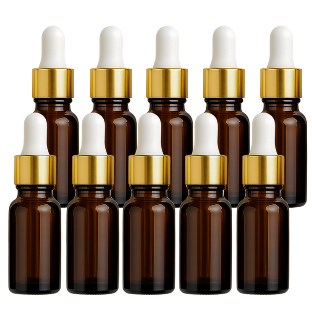 Frasco âmbar com conta-gotas dourado e bulbo branco - 10 ml (unitário ou kit)
