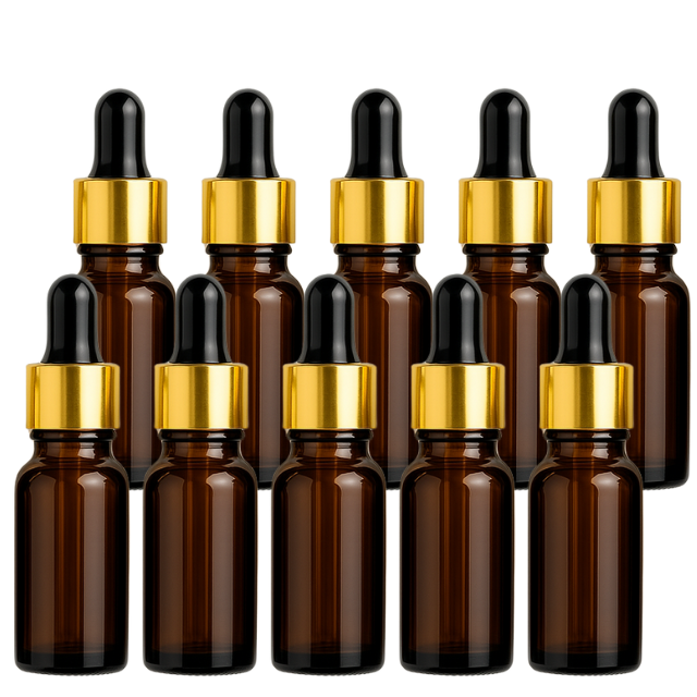 Frasco âmbar com conta-gotas dourado e bulbo preto - 10 ml (unitário ou kit)