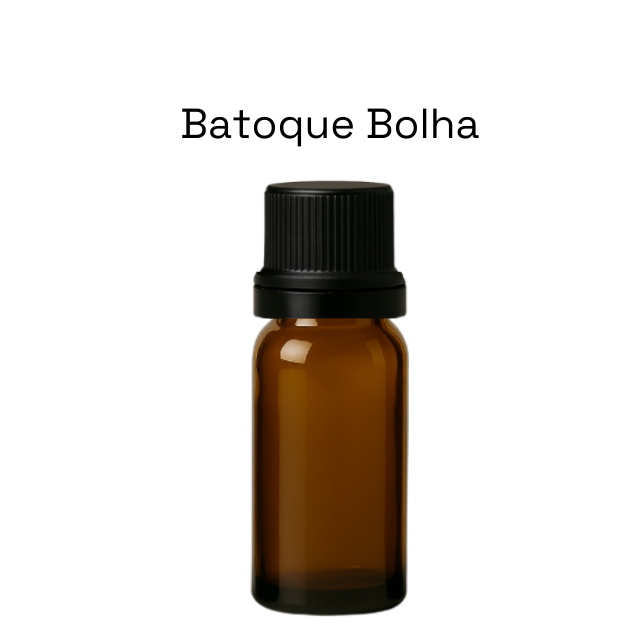 Frasco em vidro âmbar com batoque BOLHA - 10 ml (unidade ou kit)