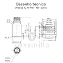 Frasco vidro âmbar sem tampa R18 - 10 ml