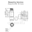 Frasco âmbar com conta-gotas dourado e bulbo preto R18 - 5 ml (unitário ou kit) - graduado