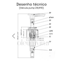 Válvula Pump R24 - preta (unidade ou kit)