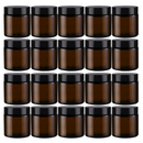 Frasco de vidro âmbar com tampa preta para cosmético - 100 gramas (kit ou unidade)