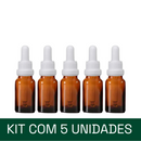 Frasco âmbar com conta-gotas PREMIUM GRADUADO R18 - 15 ml (unitário ou kit) - Preto ou Branco